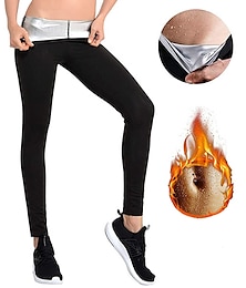 abordables -Mujer Pantalones de yoga Alta cintura Entrenamiento de gimnasio Ejercicio y Fitness Corriendo Leggings Negro Neopreno Invierno Deportes Ropa de Deporte Elástico