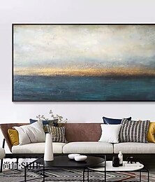 preiswerte -Ölgemälde handgemachte handbemalte Wandkunst horizontale Panorama abstrakte Dekoration Dekoration gerollte Leinwand kein Rahmen ungedehnt
