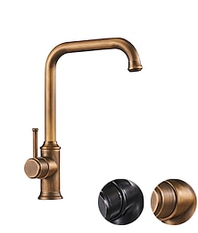 cheap -Kitchen Faucet,Single Handle Brass/Black Nickel One Hole Standard Spout,Filter, Brass Kitchen Faucet Contain with Cold and Hot Water