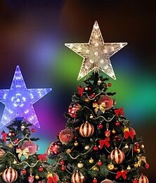 abordables -Lumières en étoile du sapin LED veilleuse décoration de sapin LED pour maison décoration de fête du Nouvel An éclairage de vacances alimentation par batterie AA