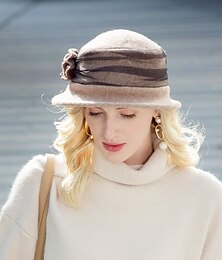 economico -cappelli copricapo lana bombetta / cappello a cloche corsa di cavalli casual elegante con copricapo copricapo floreale