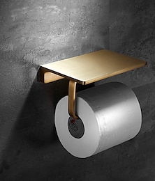 preiswerte -toilettenpapierhalter neues design badezimmerregal modern messing wandmontage gold gebürstet 1 stk