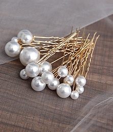 cheap -Headdress Imitation Pearl Alloy Wedding Special Occasion Elegant Bridal With Imitation Pearl Headpiece Headwear