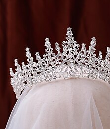 cheap -Crown Tiaras Alloy Wedding Special Occasion Valentine's Day Valentine Luxury Princess With Rhinestone Headpiece Headwear