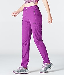 billige -Dame Turbukser Sommer Vår Utendørs Vindtett Hurtigtørkende Lettvekt Stretch Bunner Svart Lilla Elastan Jakt Fisking Klatring M L XL XXL XXXL