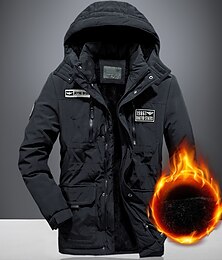 halpa -miesten fleecetakki talvitakki paksu lämmin hupullinen parka sotilaallinen tuulitakki talvi ulkona tuulenpitävä kevyt irrotettava lippalakki trenssi päällysvaatteet toppi hiihto kiipeily vaaleansininen näyttö