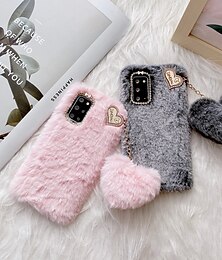preiswerte -Handy Hülle Handyhüllen Für Samsung Galaxy S25 Ultra S24 S23 S22 S21 S20 Plus Ultra A54 A34 A14 A73 A53 A33 A42 Rückseite Stoßfest Herz Plüsch TPU Plüsch