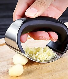 cheap -Garlic Press Rocker Stainless Steel Garlic Mincer Garlic Crusher Garlic Chopper for Smash Garlic Press Stainless Steel - Garlic Press Rocker