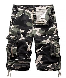 olcso -Férfi Rövidnadrágok Camo Shorts Planinarske kratke hlače Többzsebes Több zseb Egyenes lábbal Álcázás Légáteresztő Szabadtéri Térdhossz Hétköznapi Napi Utcai sikk Stílusos Álcavörös Sárga álcázás Nem