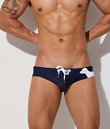 abordables -Hombre Bañadores Pantalones Bañador Natación Corto Secado rápido Pantalones de Surf Traje de baño Correa Natación Surf Deportes acuáticos Verano