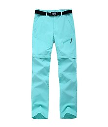 abordables -Mujer Pantalones para senderismo Pantalones convertibles Color sólido Verano Al aire libre A Medida Impermeable Secado rápido Transpirable Resistencia al desgaste Nailon Prendas de abajo Verde
