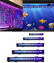 お買い得  -導かれた植物成長ライト水槽ライトカラフルな泡小さなクリップライト水族館バーストリップランプ防水装飾チューブランプ