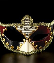 abordables -Cosplay Carnaval Máscara Máscara veneciana Colombina Cosplay Media cara Adulto Hombre Mujer Carnaval Mardi Gras Semana Santa Fiesta Mascarada Carnaval de Venecia Disfraz fácil de carnaval Disfrazarse