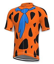 cheap -21Grams Men's Cycling Jersey Short Sleeve Bike Jersey Top with 3 Rear Pockets Mountain Bike MTB Road Bike Cycling Breathable Moisture Wicking Soft Quick Dry Yellow Blue Orange Graphic Polyester Sports
