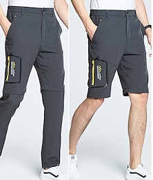 お買い得  -男性用 コンバーチブルパンツ ハイキング パンツ 夏 アウトドア 防水 高通気性 速乾性 伸縮性 パンツ ボトムズ 弾性ウエスト アーミーグリーン ダークグレー エラステイン 狩猟 釣り 登山 M L XL XXL XXXL