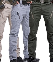 abordables -Homme Pantalons Cargo Pantalons de randonnée Pantalons Tactiques Pantalon cargo tactique Militaire Été Extérieur Ripstop Coupe-vent Séchage Rapide Multi-poches Pantalons Bas Noir Vert Coton S M L XL