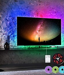 economico -strisce luminose a led usb impermeabili rgb che cambiano colore 3,28-15 piedi strisce luminose a led alimentate a batteria luci a led flessibili a batteria con 3 tasti controller ir per camera da letto scrivania casa stanza tv campeggio e decorazioni fai