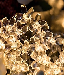 economico -Luci fatate a LED da 10 m con fiori di ciliegio, ghirlanda di fiori di cristallo da 100 LED, impermeabile, per matrimoni all'aperto, Natale, perfetta per decorazioni di matrimoni all'aperto