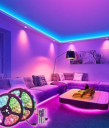 halpa -10 m 32,8 jalkaa led-nauhavalo himmennettävissä valosarjat rgb värin vaihtavat 600 lediä 5050 smd kaukosäädin ip44 kotibileiden sisustukseen