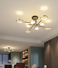 billiga -LED Ceiling Light Dimmable Light Modern Black Gold Circle Design 75 cm Flush Mount Lights Aluminum LED Nordic Style 220-240V