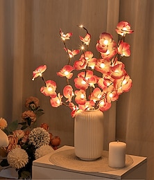 billige -ledet phalaenopsis grenlampe 20 pærer simulering orkidé gren ledet fairy lys pil kvist lys gren mors dag til hjem have dekoration