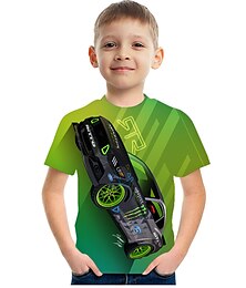economico -Da ragazzo 3D Pop art Auto Stampa 3D maglietta T-shirt Manica corta Stampa 3D Estate Attivo Fantastico Informale Bambino 3-12 anni