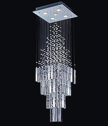 economico -Lampadario Moderno Di Cristallo Lampada Da Soffitto Per Scale Scale Luci Di Lusso Hotel Villa Vanity Camera Da Letto Lampada A Sospensione A Sospensione A Soffitto