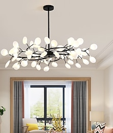 abordables -lustre lumière pendentif led or noir 18/30/36/45/54 têtes spoutnik design métal spoutnik peint finitions style nordique contemporain 110-240v