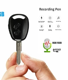 voordelige -m8 mini digitale spraakrecorder spraakgestuurde recorder micro autosleutel geluidsrecorder draagbare mp3-speler handig voor een lange tijd kerstcadeau