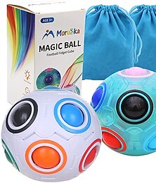 baratos -quebra-cabeça do arco-íris bola cubo mágico arco-íris bola quebra-cabeça mudança de cor quebra-cabeça bola fidget brinquedo aliviador de estresse quebra-cabeças para adultos e festivos conjunto de 2