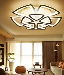 abordables -Plafonnier LED Contrôle de l'application de la lumière de la chambre avec gradation en continu ou contrôle marche / arrêt Lampe de panneau de plafond acrylique trois couleurs Salon minimaliste unique