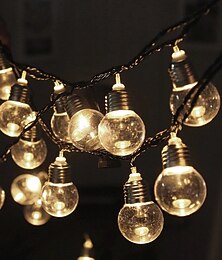 billige -elegant bryllupsmottak fest led solcellelys utendørs 3,5 m g50 retro pære fe hagelys vanntett for terrasse bryllupsfest terrasse kaffehus julepynt lampe