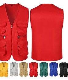 preiswerte -Herren Damen Anglerweste Weste für Wanderer Ärmellos Weste / Fahrradweste Jacke Shirt Außen Atmungsaktiv Rasche Trocknung Leicht Multi Pocket Marineblau grün fluoreszierend Orange Jagd Angeln Klettern