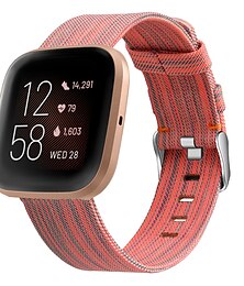 economico -Cinturino per orologio  per Fitbit Versa 2 / Versa Lite / Versa SE / Versa Tessuto Nylon Sostituzione Cinghia Chiusura in metallo Regolabili Traspirante Polsino
