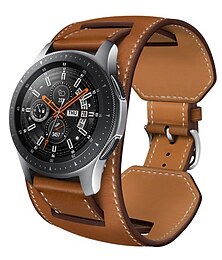economico -Cinturino per orologio  per Samsung Watch 7/6/5/4 40/44mm, Galaxy Watch 5 Pro 45mm, Galaxy Watch 6/4 Classic 42/46/43/47mm, Watch 3, Active 2, Gear S3 S2 Vera pelle Sostituzione Cinghia 20mm 22mm