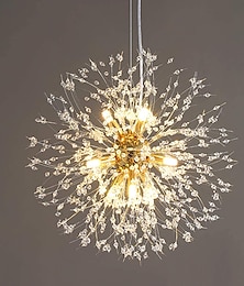 رخيصةأون -led قلادة ضوء كريستال الثريا تصميم الهندباء 9-light الألعاب النارية الحديثة سبوتنيك الثريا قلادة تركيب المصابيح لغرفة النوم غرفة المعيشة غرفة الطعام