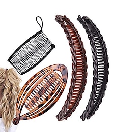 economico -4 pezzi di fermagli per capelli a banana pettini per copertoncino vintage strumento per accessori per capelli ricci spessi a forma di pesce coda di cavallo artigli di Holer pinze clip di fissaggio