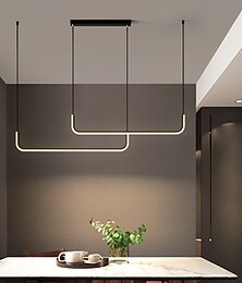 preiswerte -90/120 cm LED-Pendelleuchte Einzeldesign modern nordisch schwarz gold Kronleuchter Aluminium stilvoll Inselleuchte lackiert künstlerisch 110-120 V 220-240 V