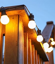 abordables -led g50 ampoule lampe étanche 5m led string light outdoor fée lampe jardin patio mariage noël café décoration ac 110v 220v eu us plug
