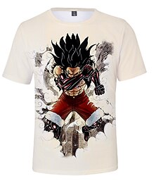 abordables -One Piece Monkey D.Luffy Costume de Cosplay Manches Ajustées Anime 3D Imprimés Photos Imprimé Harajuku Art graphique Pour Homme Femme Adulte Rentrée scolaire