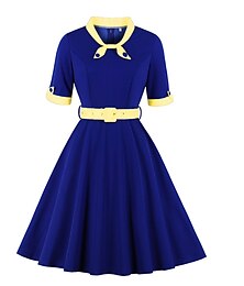 levne -Retro 50. léta Vintage šaty Koktejlky Houpací šaty Flare šaty Dámské Plesová maškaráda Večírek loučení se svobodou nevěsty Dospělé Šaty Šaty pro návrat domů