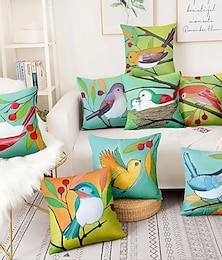 economico -motivo dipinto a mano fodera per cuscino doppio lato 1pc morbida federa quadrata decorativa per divano camera da letto sedia auto cuscino esterno di qualità superiore per patio giardino fattoria
