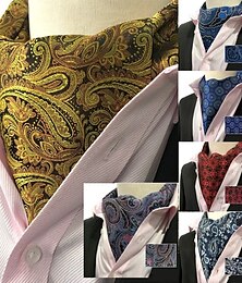 abordables -Hombre Corbatas Pañuelo Trabajo Geométrico Jacquard