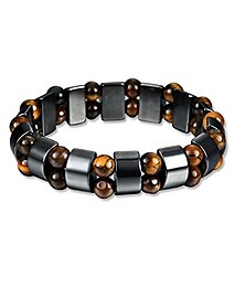 abordables -bracelet magnétique, bracelet de thérapie magnétique en titane pour hommes, bracelet magnétique en acier de mode réglable soulagement de la douleur aux ions négatifs de germanium pour l'arthrite