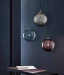 voordelige -led hanglamp bedlampje glazen bol design modern 15 cm lantaarn desgin metaal gegalvaniseerd modern artistiek 110-120v 220-240v