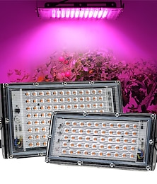 お買い得  -LEDグローライト1pcac220v 50w 100wledフルスペクトル植物ランプ温室水耕植物成長照明