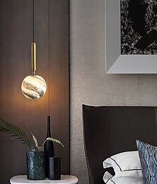 رخيصةأون -قلادة led ضوء تصميم كوكب السرير ضوء حديث تصميم غلوب ذهبي 15 سم معدن مطلي بالكهرباء 110-120 فولت 220-240 فولت
