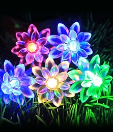 preiswerte -Lotus geformte LED-Lichterketten 6m 3m 1,5m Batterie USB-Betrieb 40leds 20leds 10leds Weihnachten Hochzeit Garten Terrasse Terrasse Dekoration Licht