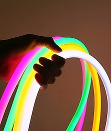 economico -9.8ft 3m ha condotto la luce di striscia al neon luce della corda smd 2835 rotonda 360 gradi tubo rotondo luminoso ip65 impermeabile bianco caldo blu rosa verde decorazione della casa spina europea
