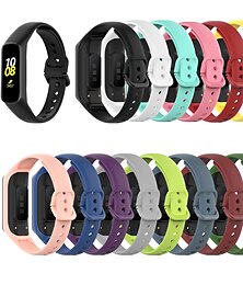 billiga -Klockarmband för Samsung Galaxy Fit 2 SM-R220 Silikon Ersättning Rem Elastisk Andningsfunktion Sportband Armband